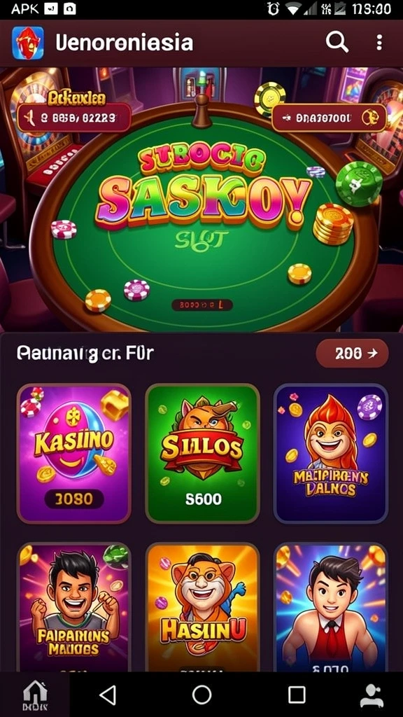 Tampilan visual permainan slot yang menawan.
