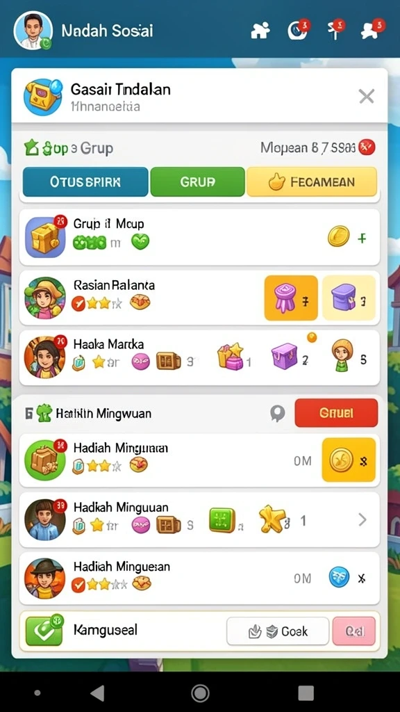 Tampilan antarmuka yang user-friendly.