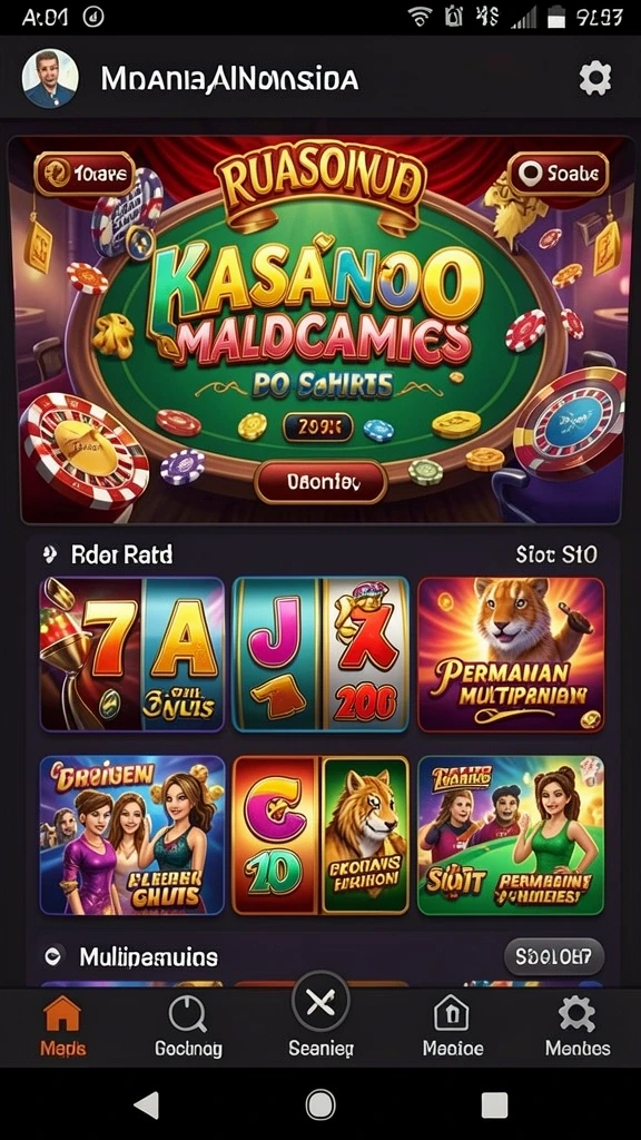 Tampilan antarmuka game yang menarik dan mudah dinavigasi.