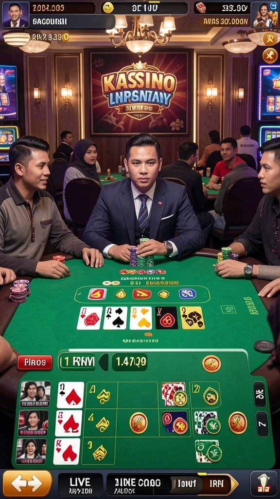 Beragam permainan judi online yang tersedia.
