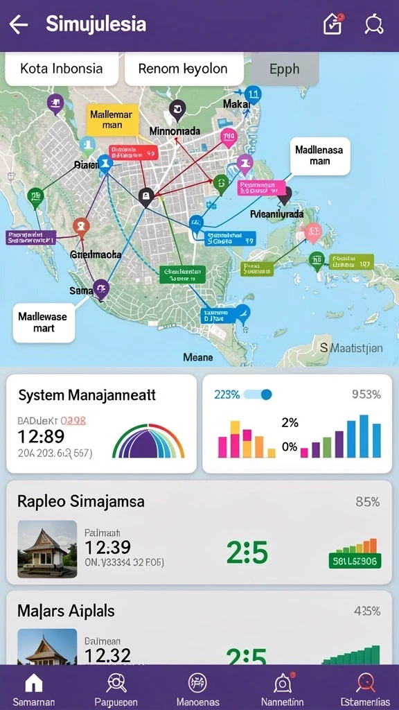 Screenshot menampilkan tampilan awal yang menarik dari aplikasi GEMS365.