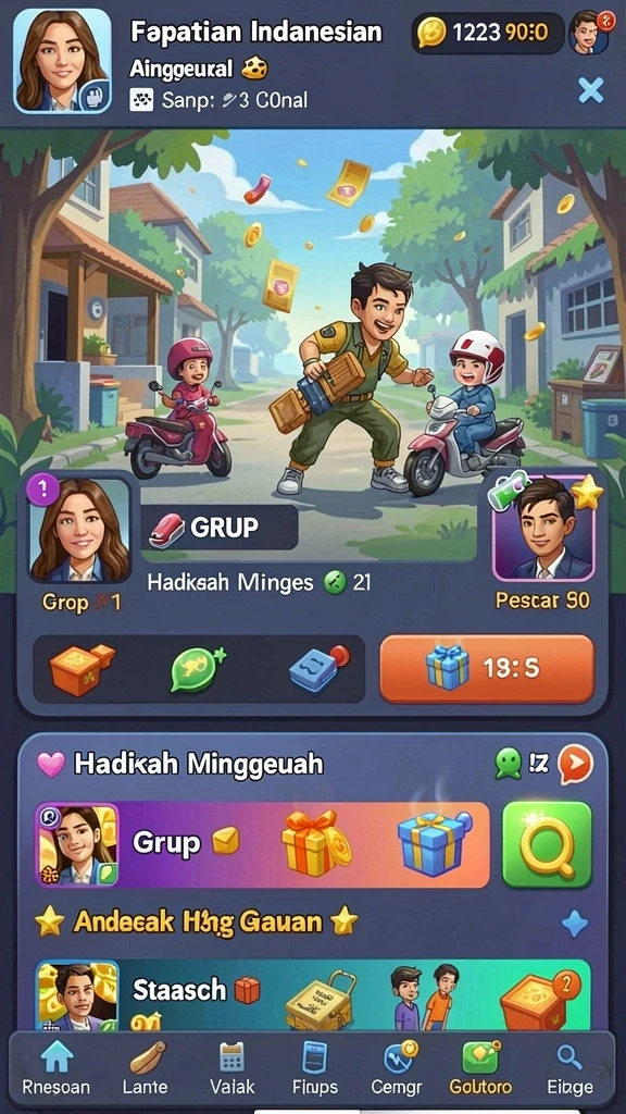 Hadiah menarik menanti setiap pemain.