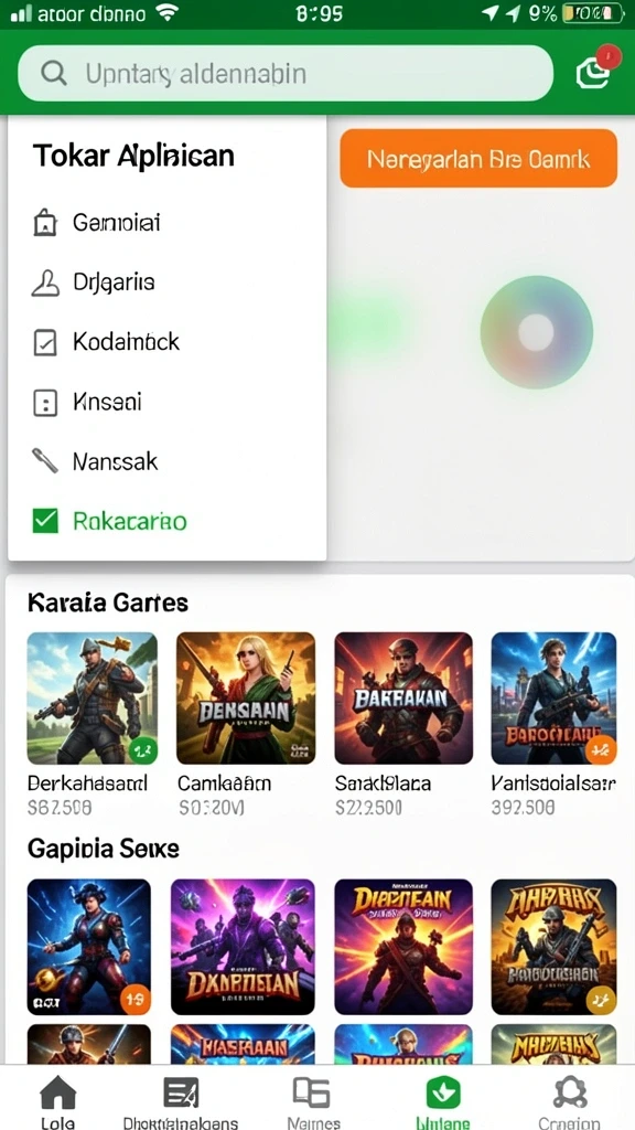 Screenshot aksi seru dalam permainan.