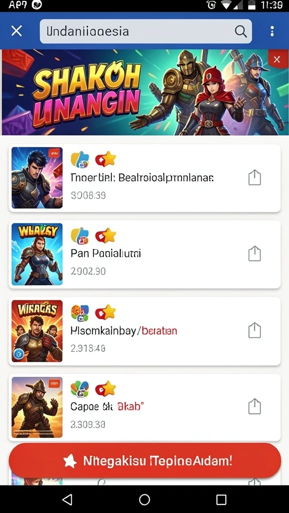 Menu permainan yang beragam untuk semua selera.