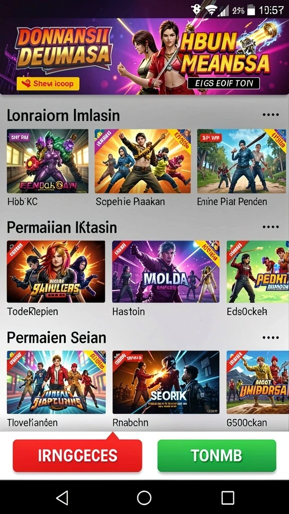 Tampilan awal yang menarik dan interaktif.