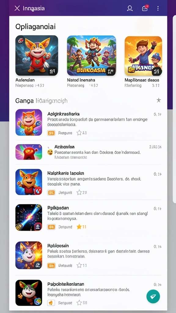Koleksi item dan perlengkapan yang beragam.