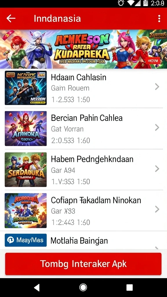Screenshot kedua menunjukkan fitur sosial yang memungkinkan interaksi antar pemain.
