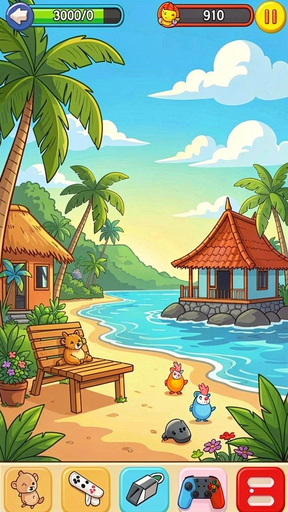 Menunjukkan sistem leveling karakter yang menarik.