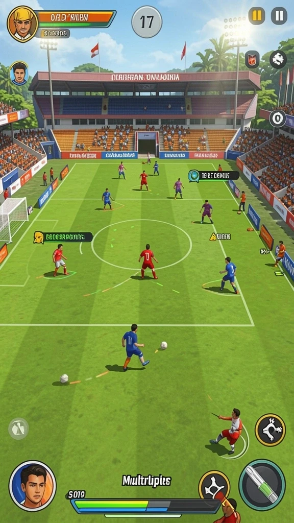 Menyelesaikan tantangan dengan teman-teman online.