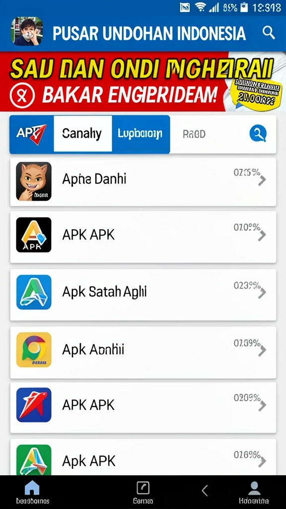 Tampilan awal permainan dengan opsi menarik.